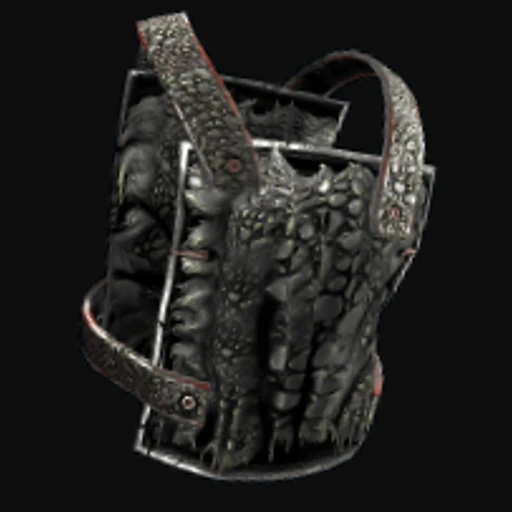 Black Alligator Metal Chest Plate