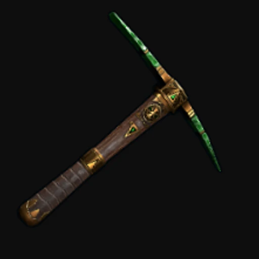 Emerald Relic Pick Axe