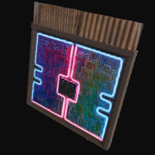 Neon Bismuth Metal Double Door