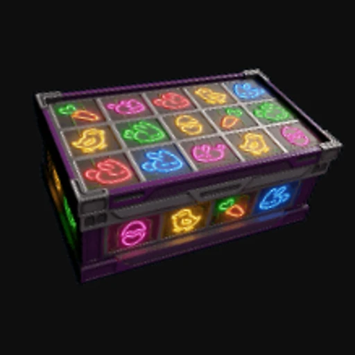 Neon Bunnies Large Wooden Box