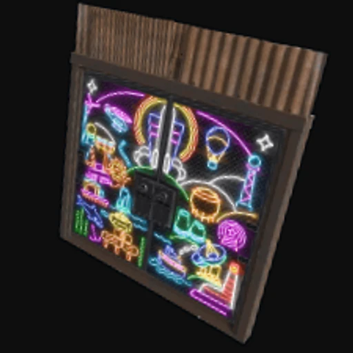 Neon Vibes Double Metal Door