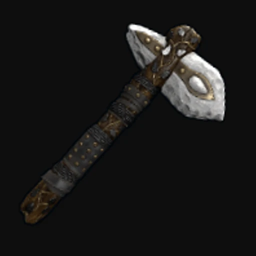 Silver Leaf Stone Hatchet