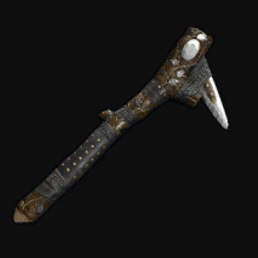 Silver Leaf Stone Pickaxe