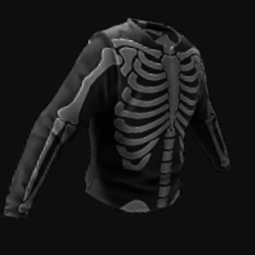 Skeleton Costume Burlap Shirt